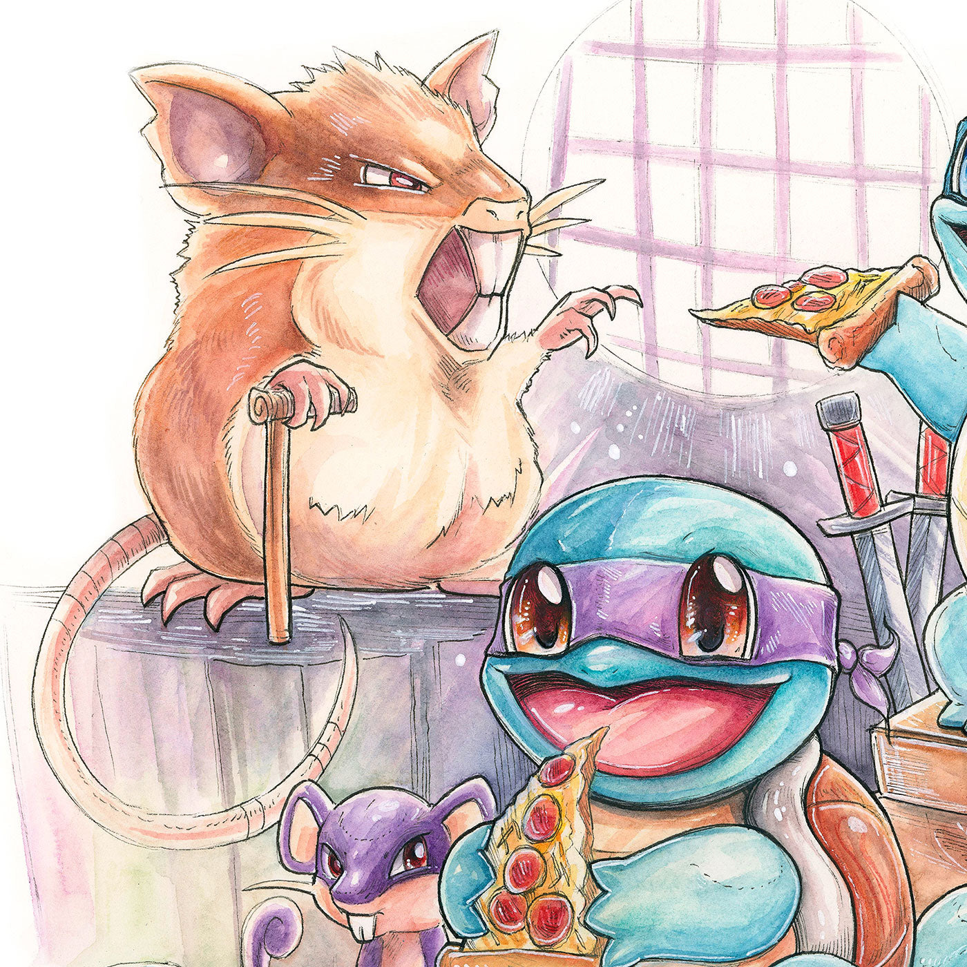 Pizza Party Print - A3/A4/A5
