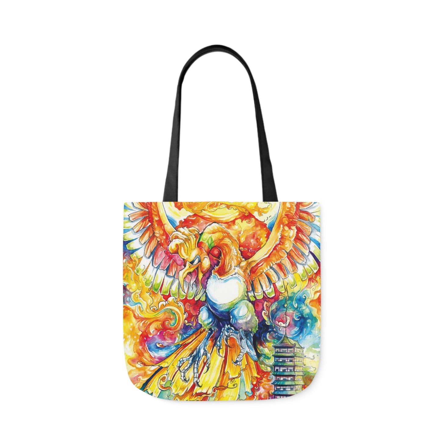 Tote Bag, 5-Color Straps - Fire Bird