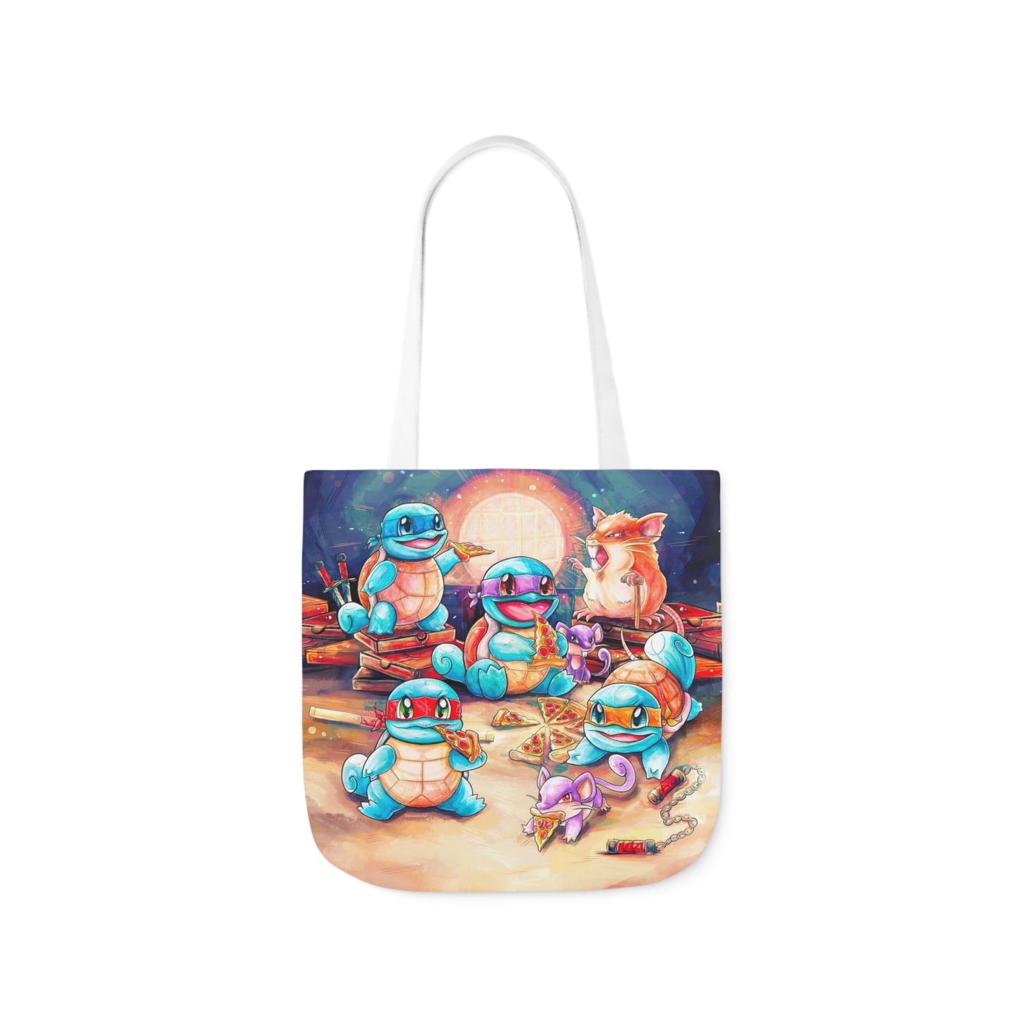 Tote Bag, 5-Color Straps - Pizza Party