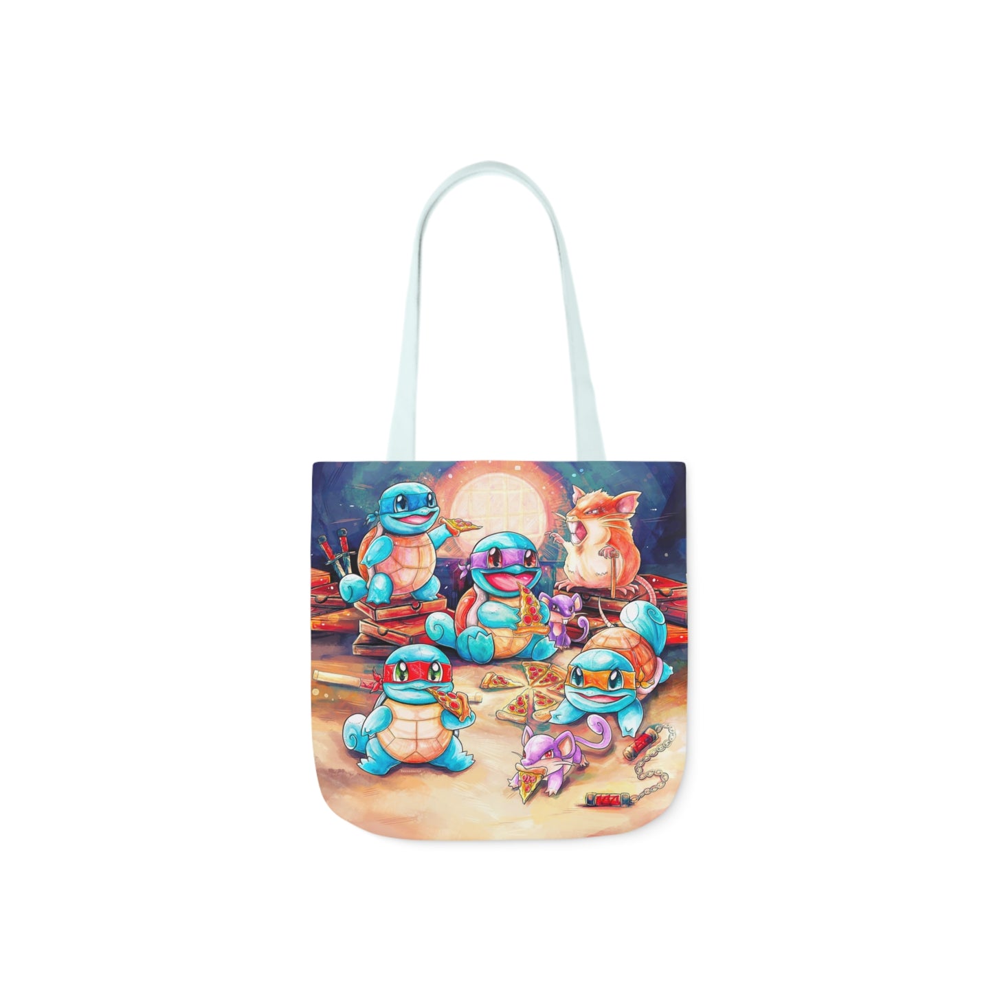 Tote Bag, 5-Color Straps - Pizza Party