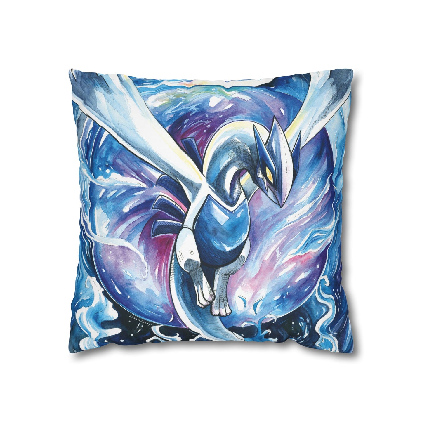 Square Poly Canvas Pillowcase - Water Bird