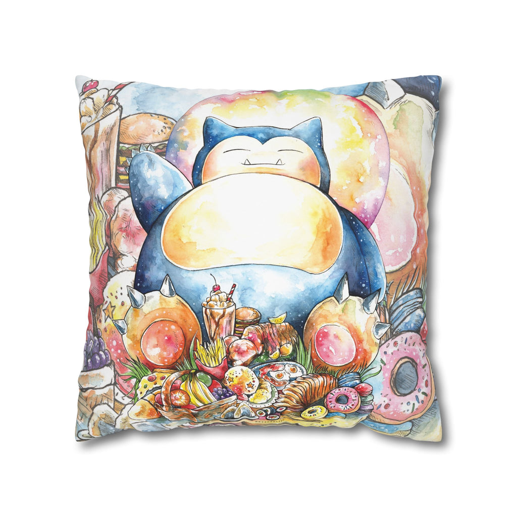 Square Poly Canvas Pillowcase - We Love Food