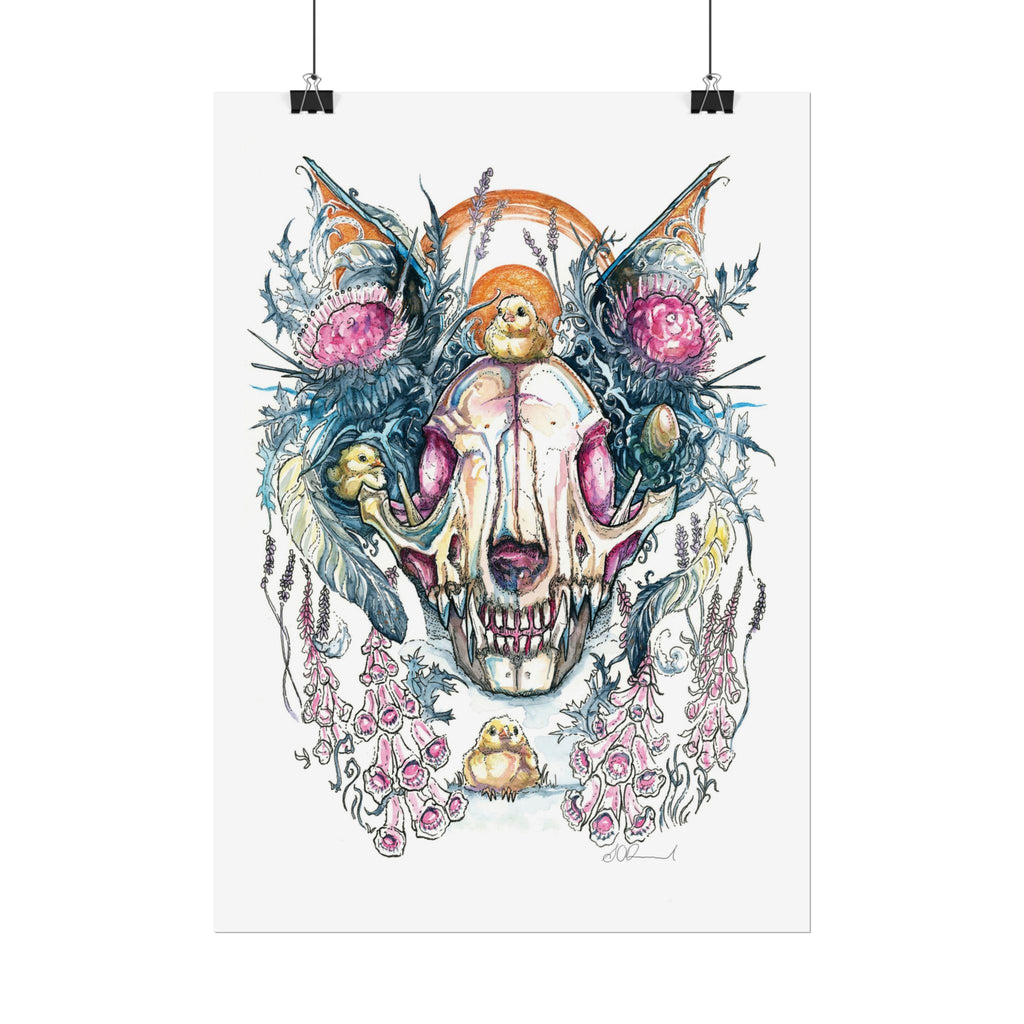 Fox Skull Poster Print