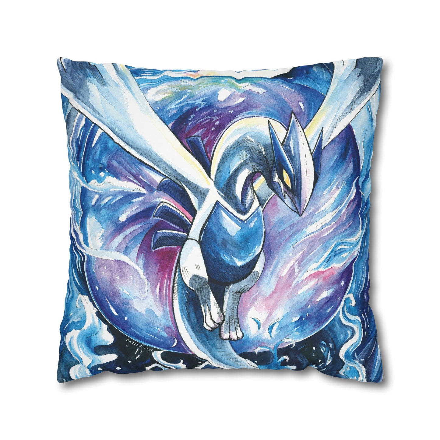 Square Poly Canvas Pillowcase - Water Bird