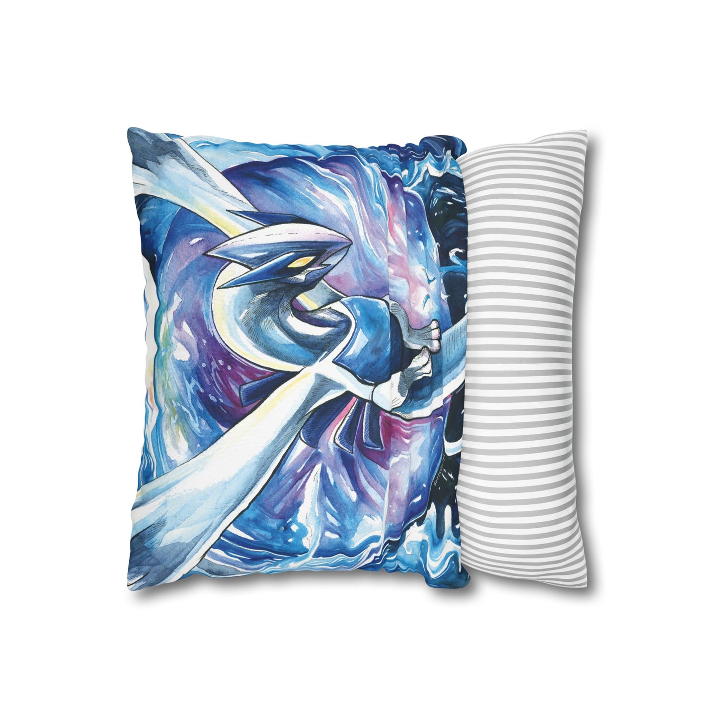 Square Poly Canvas Pillowcase - Water Bird