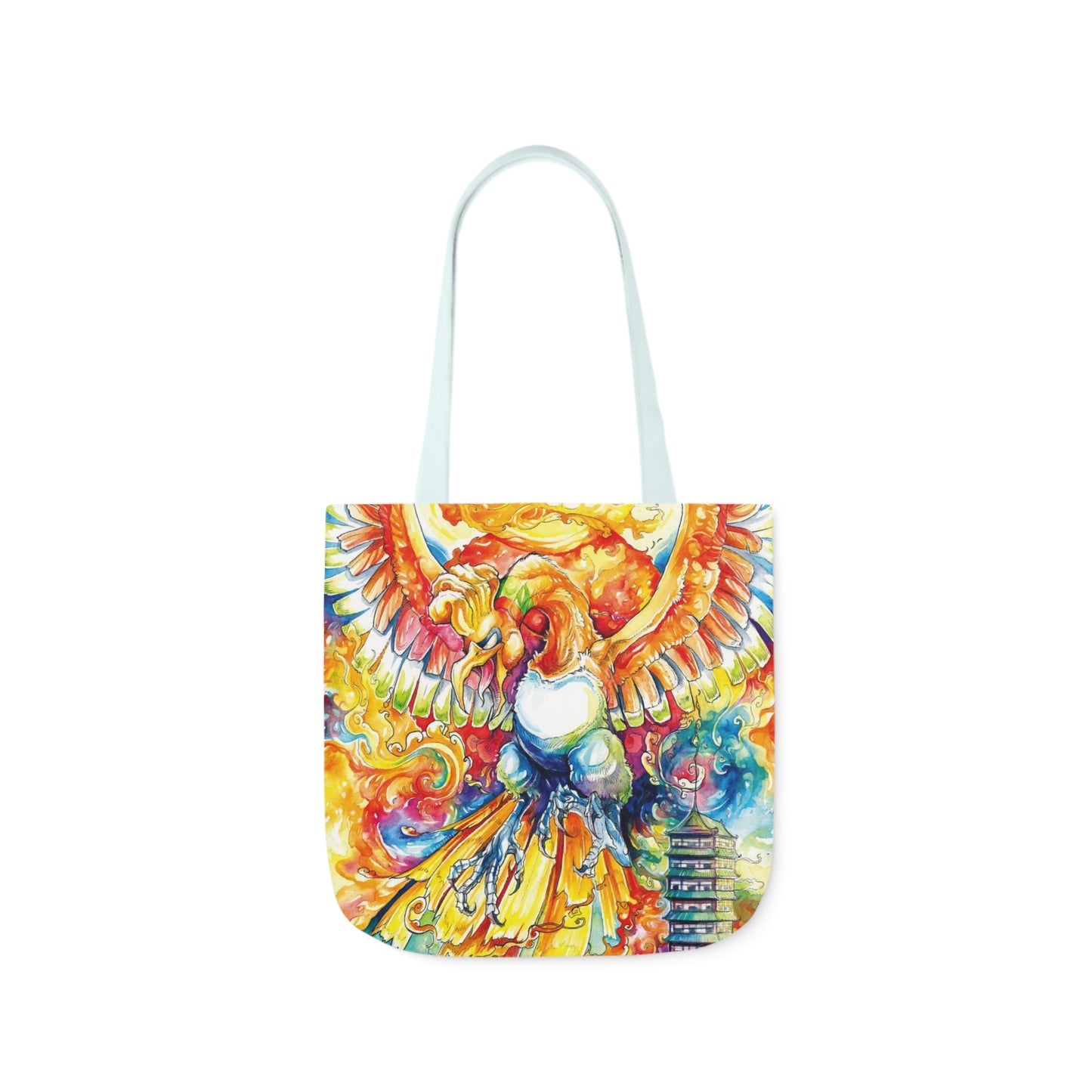 Tote Bag, 5-Color Straps - Fire Bird