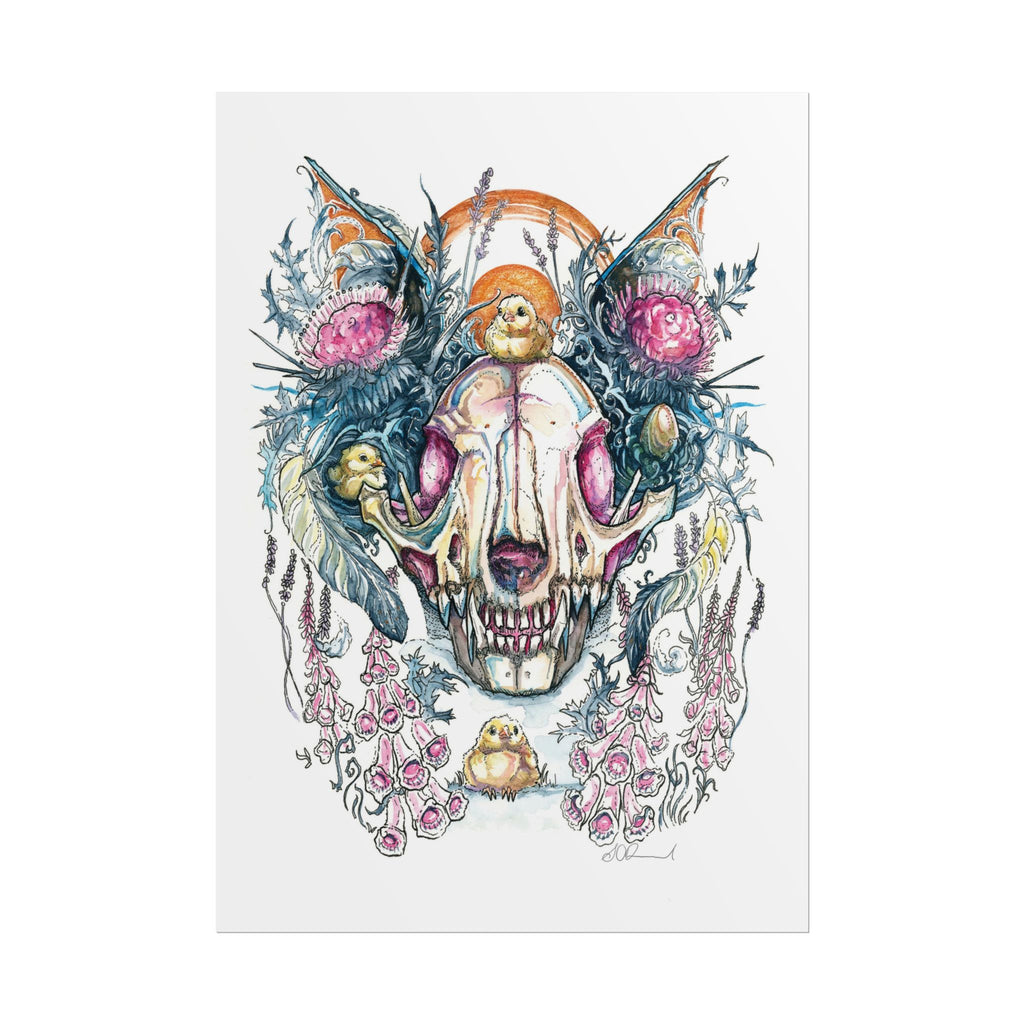 Fox Skull Poster Print