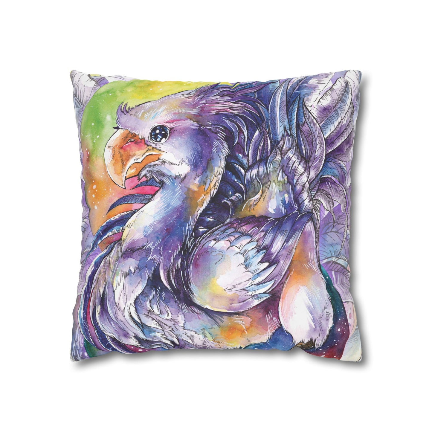 Square Poly Canvas Pillowcase - Purple Chocobo