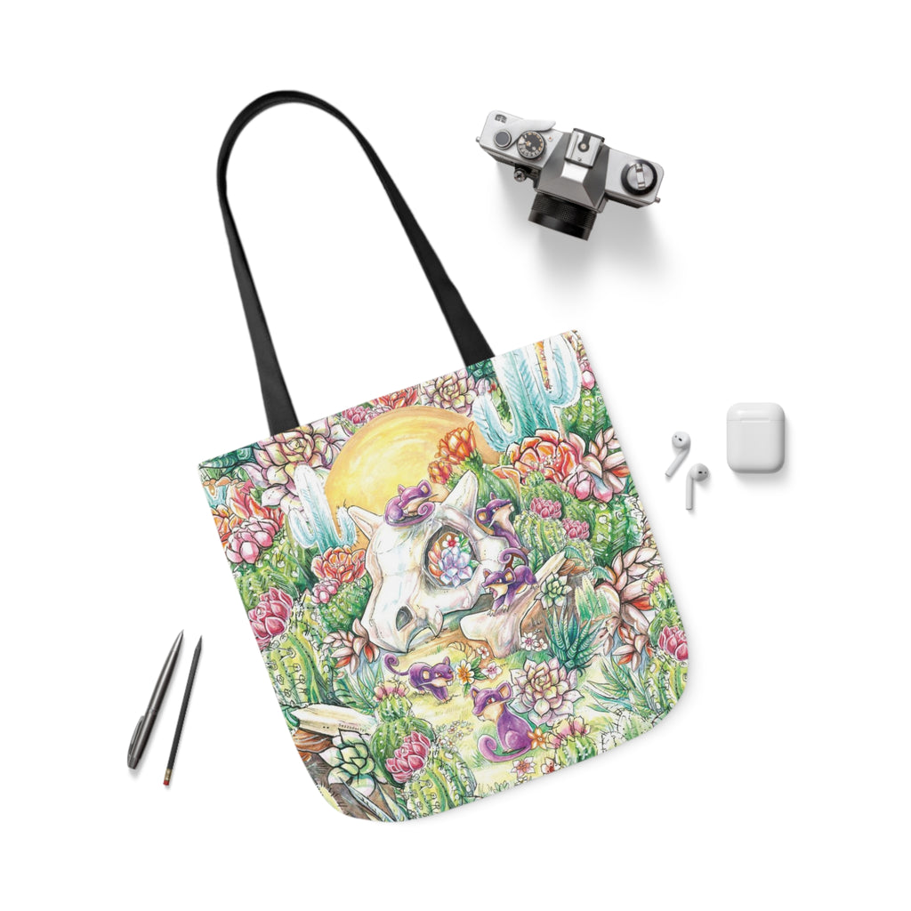 Tote Bag, 5-Color Straps - Skull