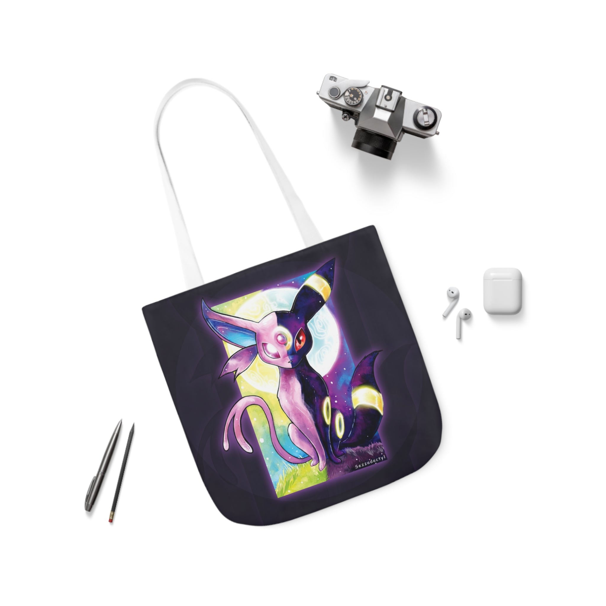 Tote Bag, 5-Color Straps - Sun vs Moon