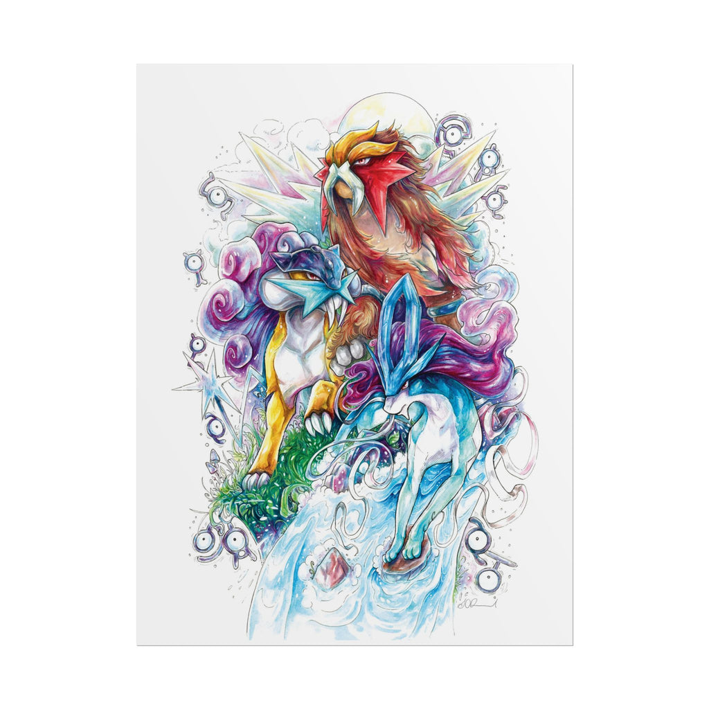 Legendary Beasts Poster Print