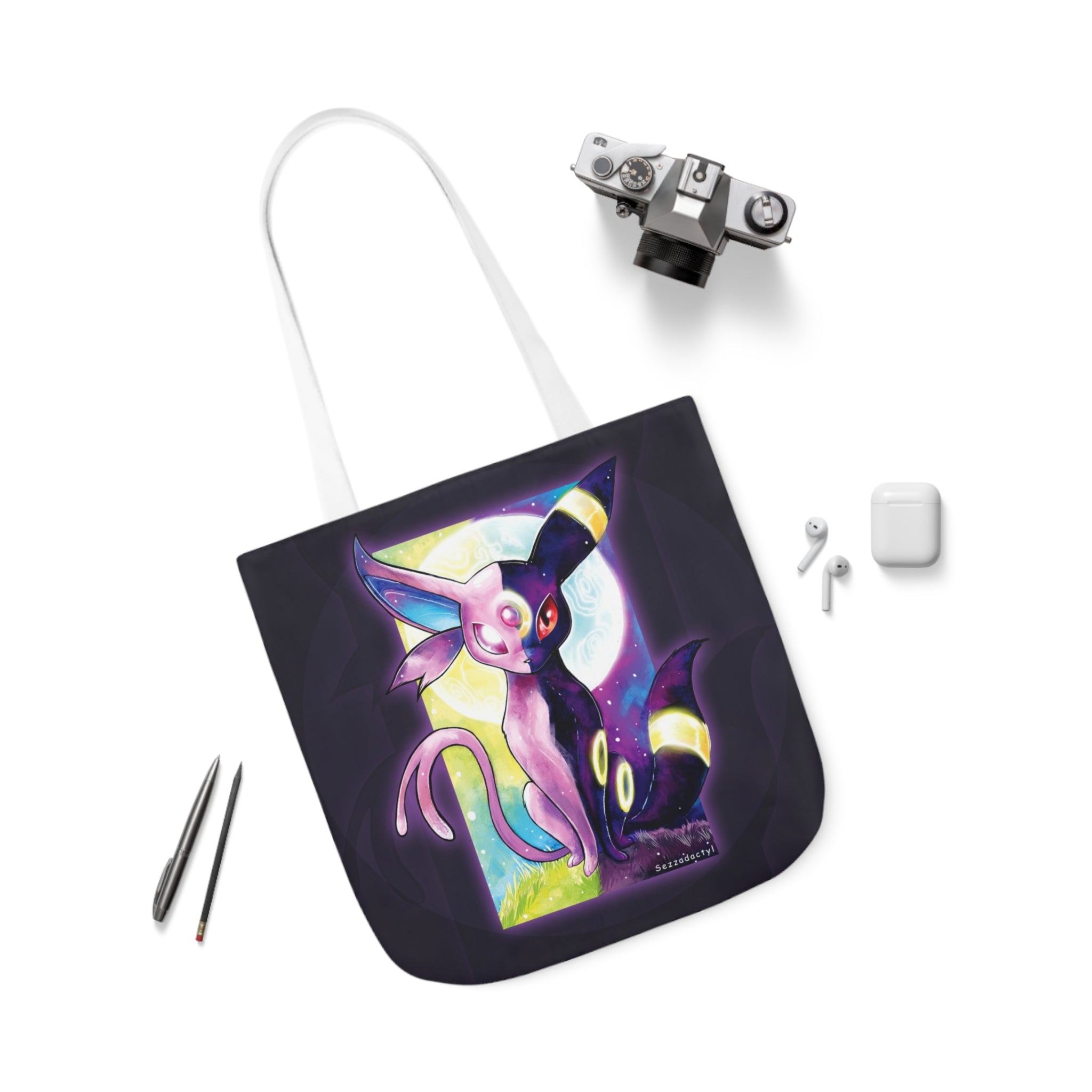 Tote Bag, 5-Color Straps - Sun vs Moon