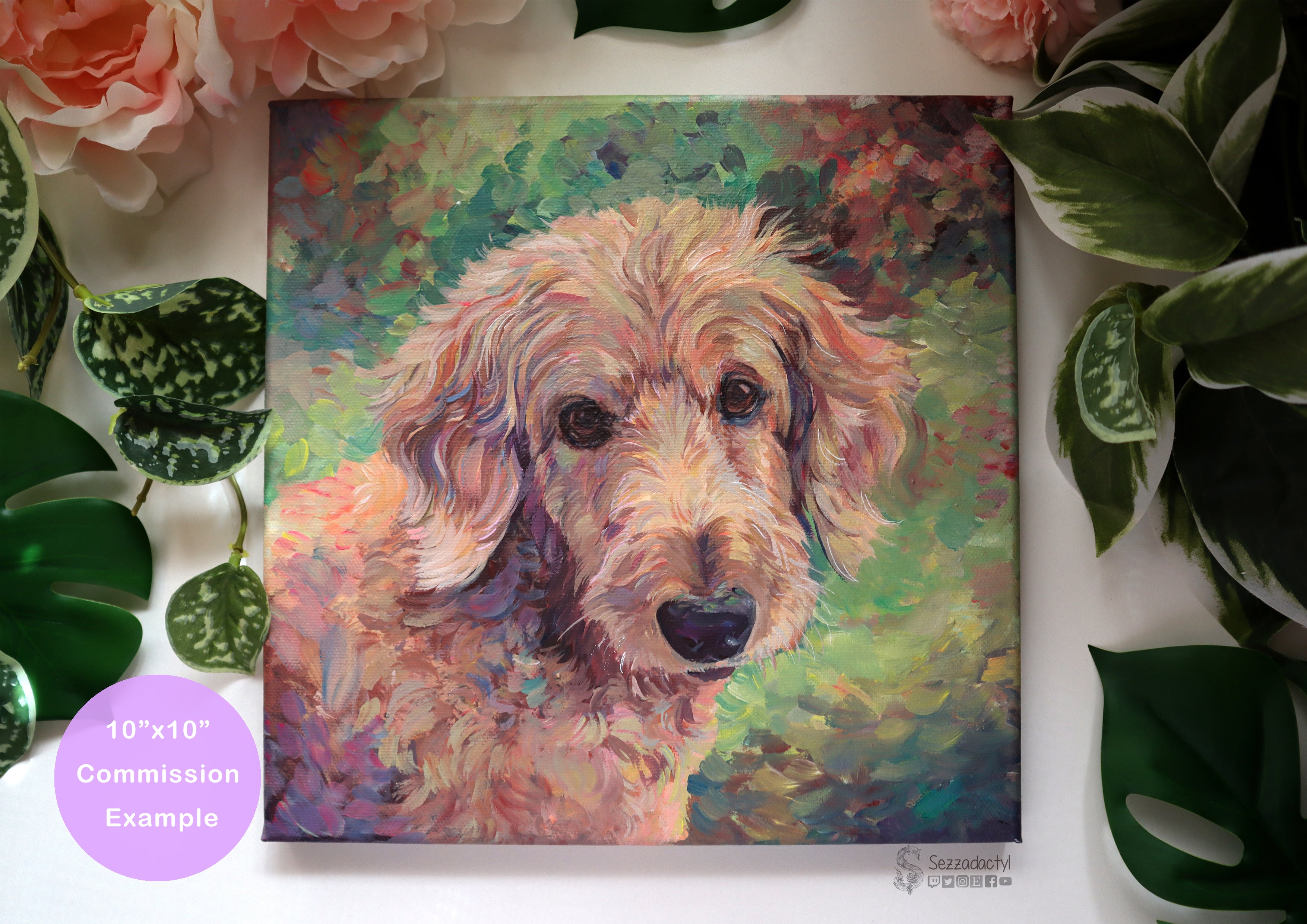 Acrylic Commission - Square Sizes