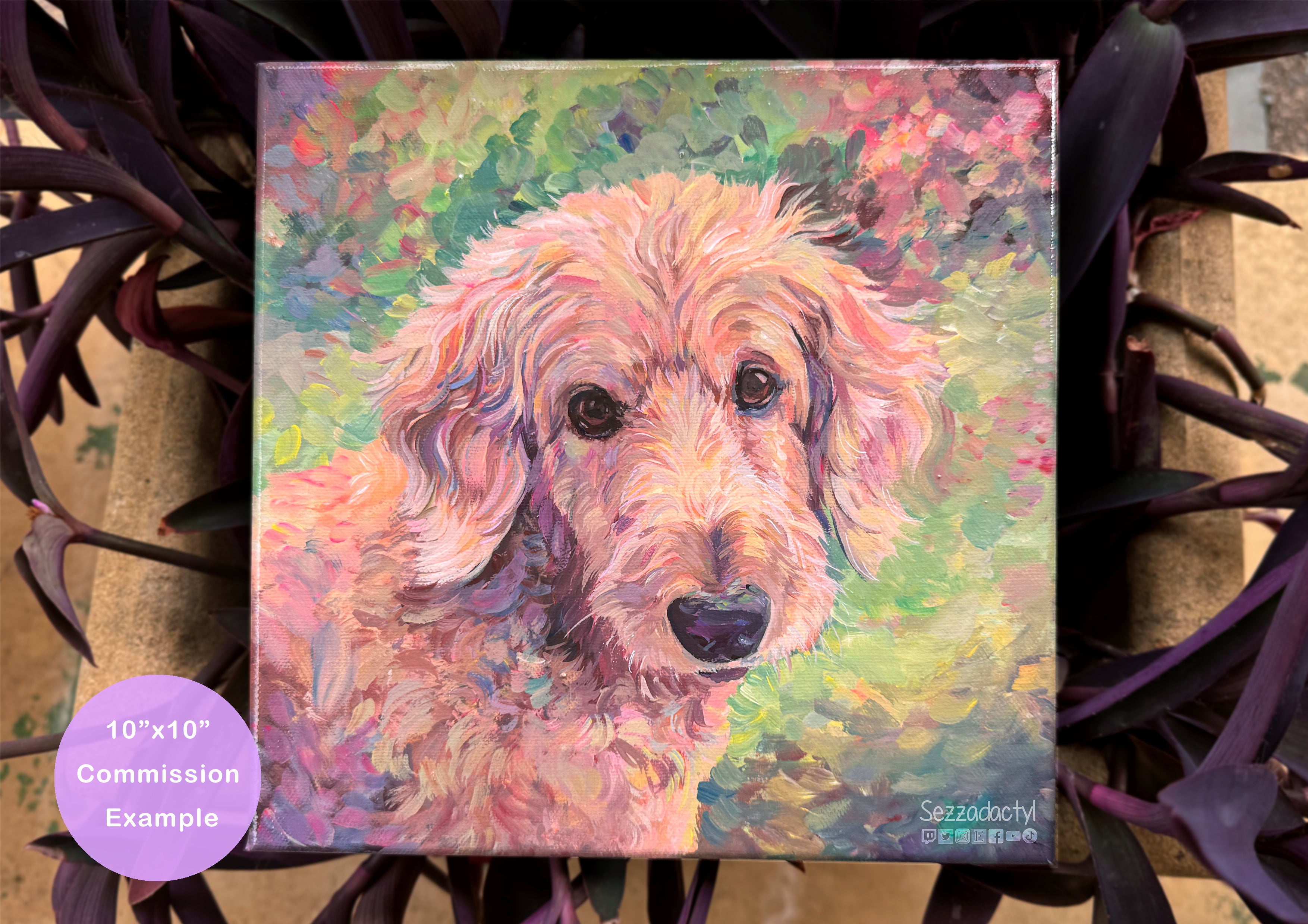 Acrylic Commission - Square Sizes