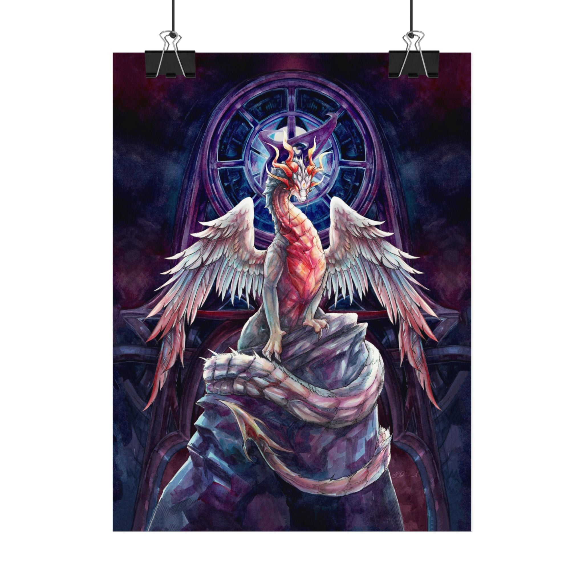 Corrupted Celestial Dragon Poster Print