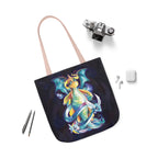 Canvas Tote Bag, 5-Color Straps - Dragons