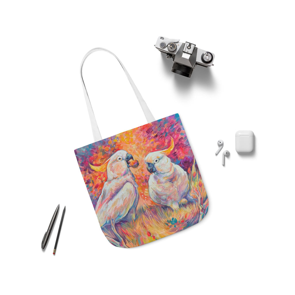 Tote Bag, 5-Color Straps - Cockatoos