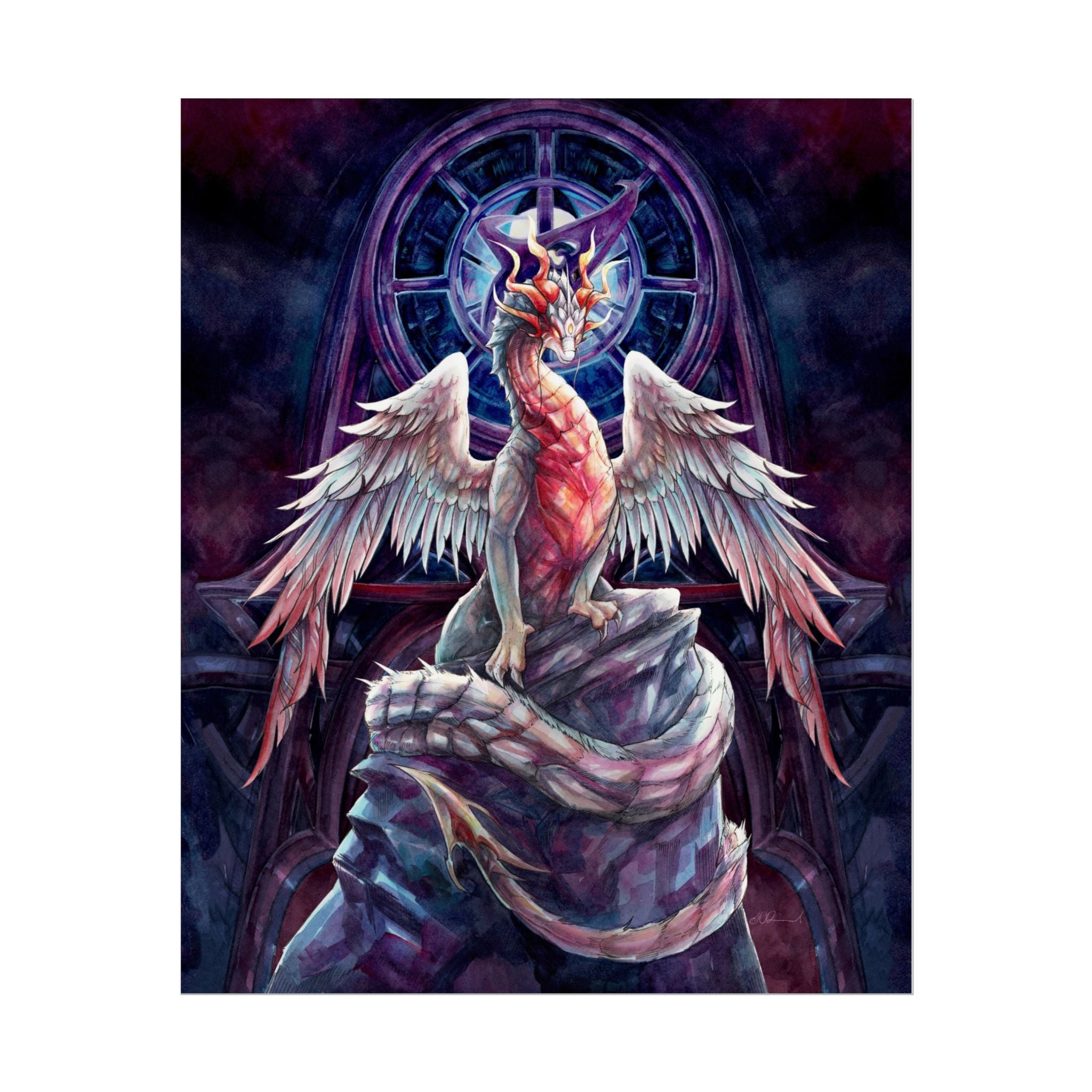 Corrupted Celestial Dragon Poster Print