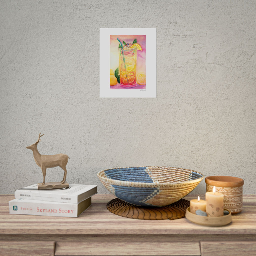 Lemon Iced Tea Snake Poster Print