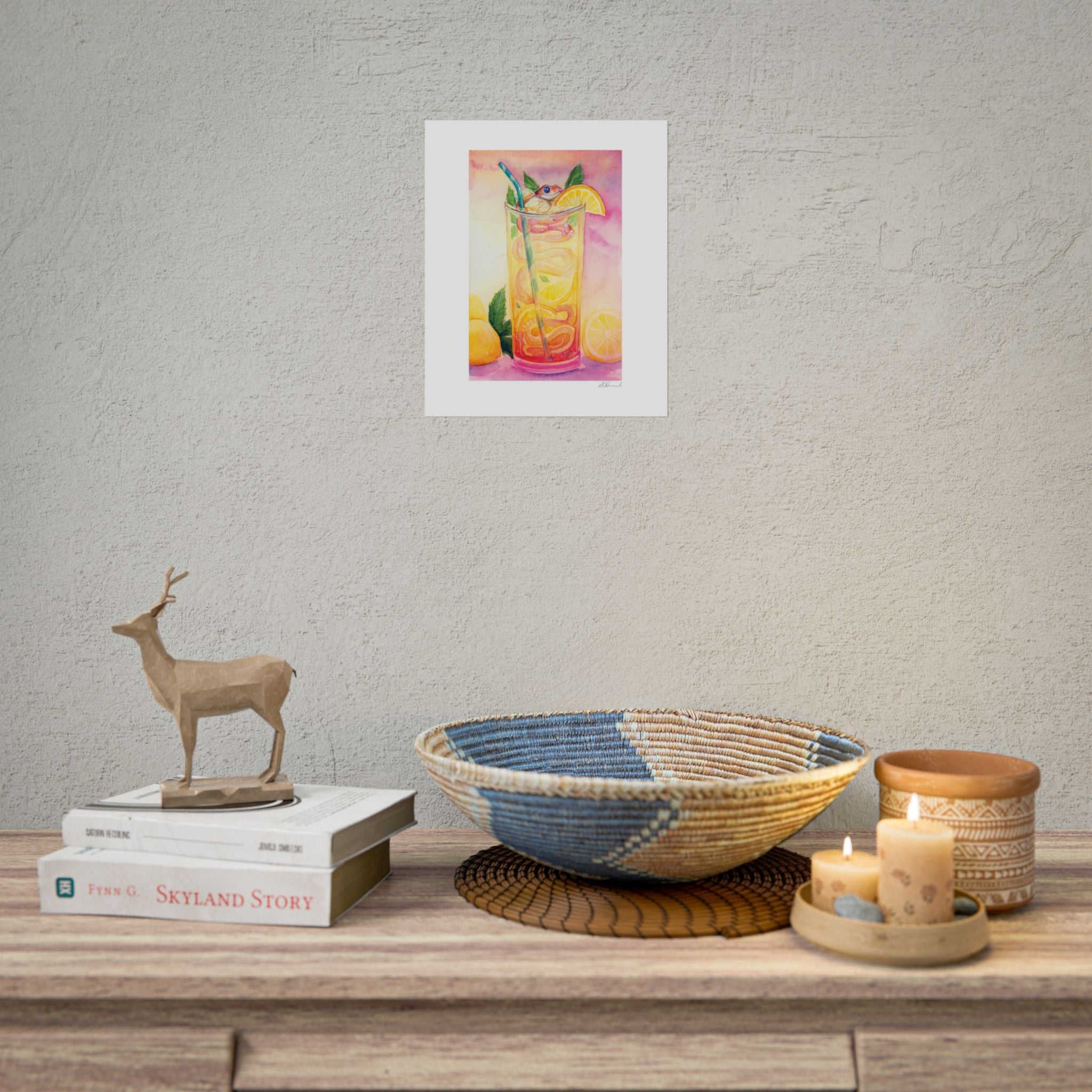 Lemon Iced Tea Snake Poster Print