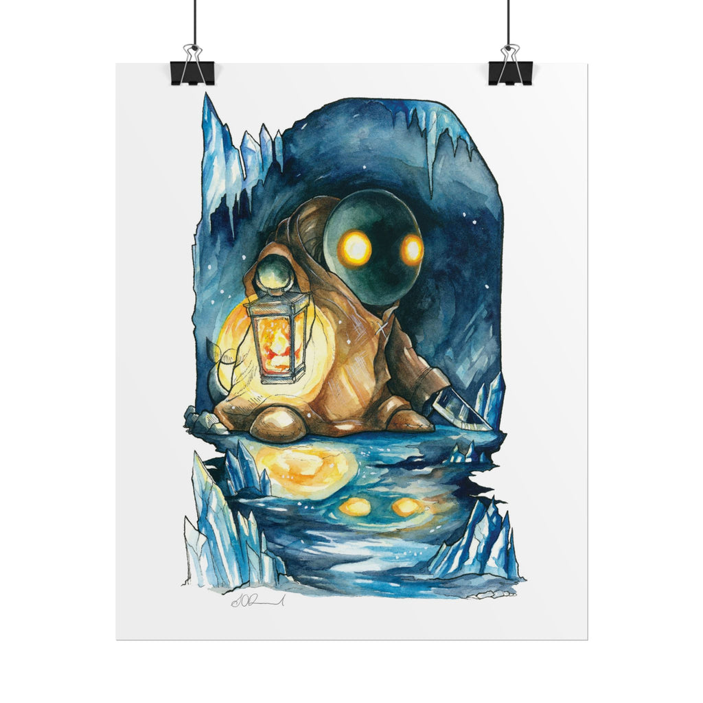 Monster in the Cave Poster Print