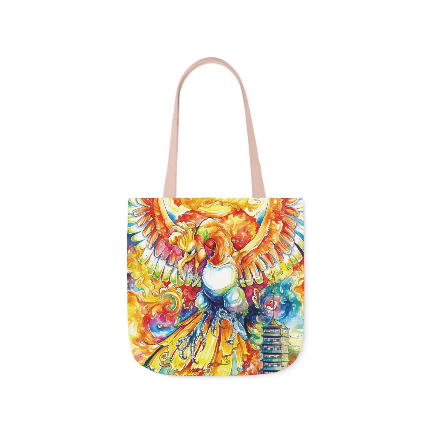 Tote Bag, 5-Color Straps - Fire Bird