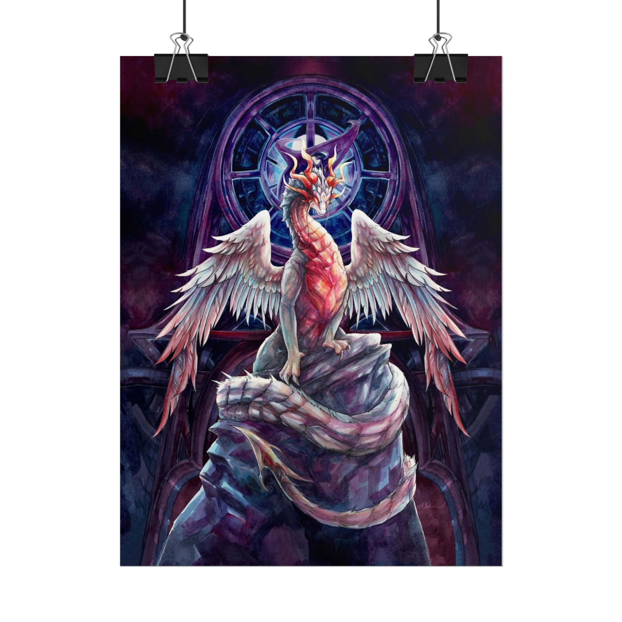 Corrupted Celestial Dragon Poster Print