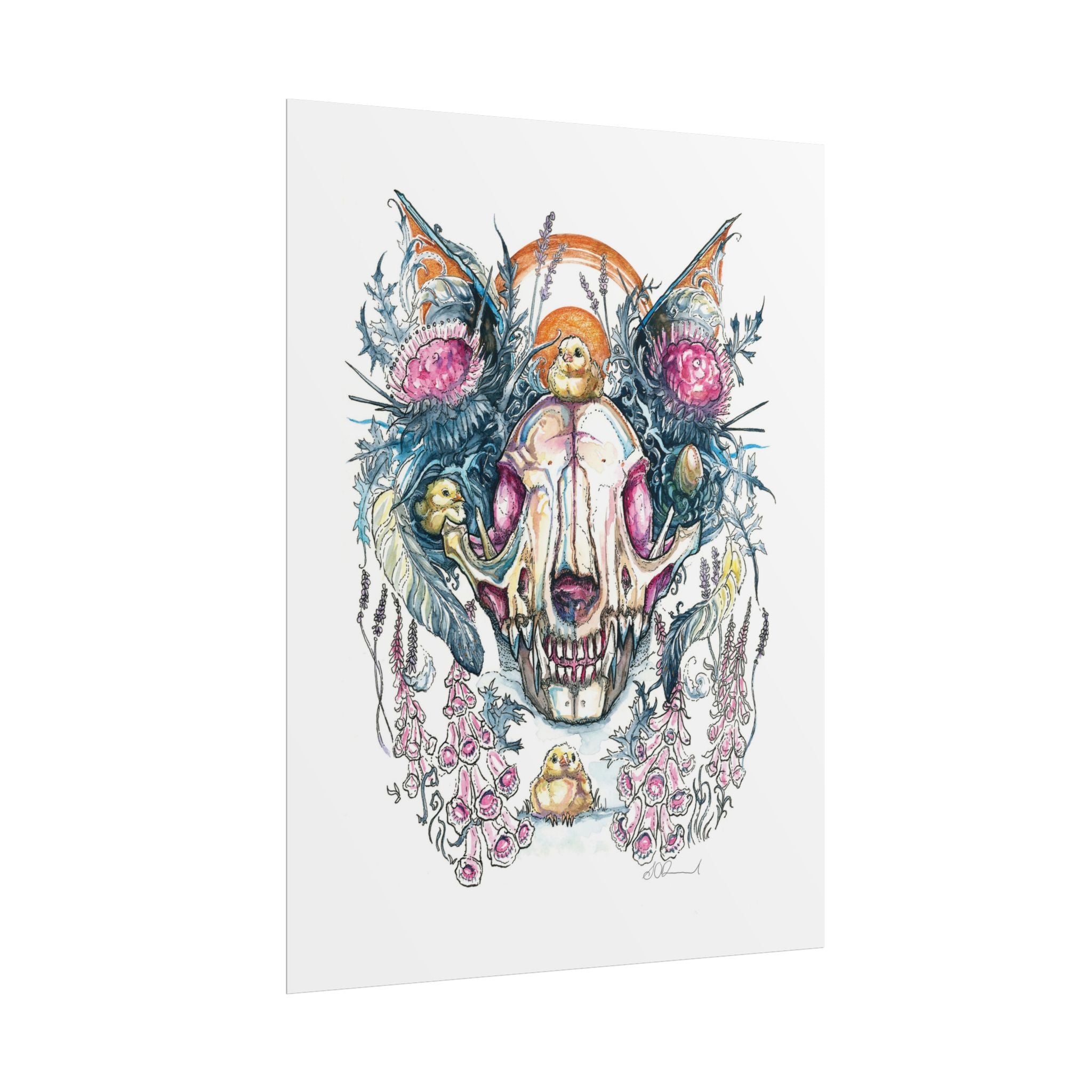 Fox Skull Poster Print