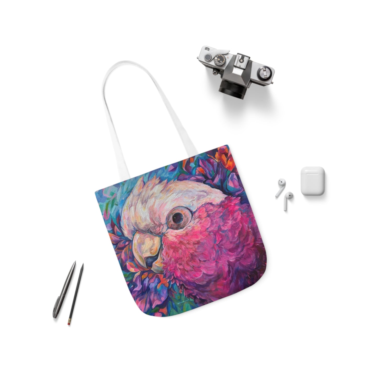 Tote Bag, 5-Color Straps - Harry the Galah