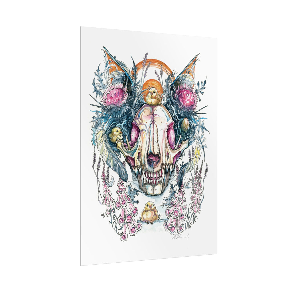 Fox Skull Poster Print