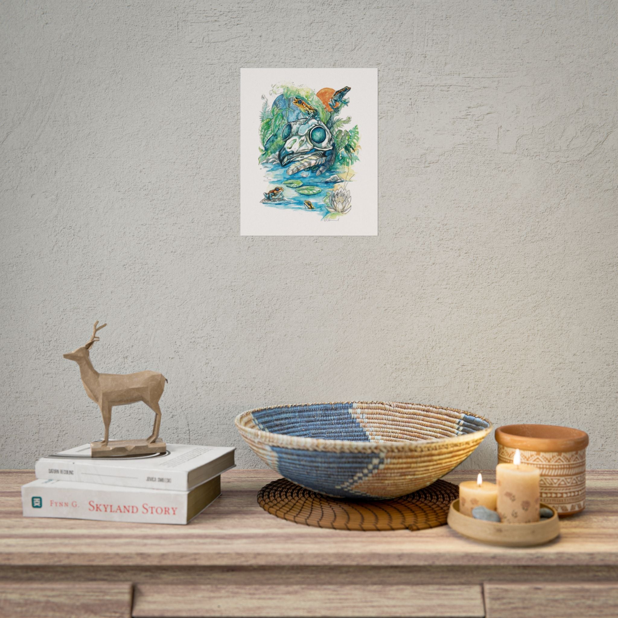 Owl Skull Poster Print