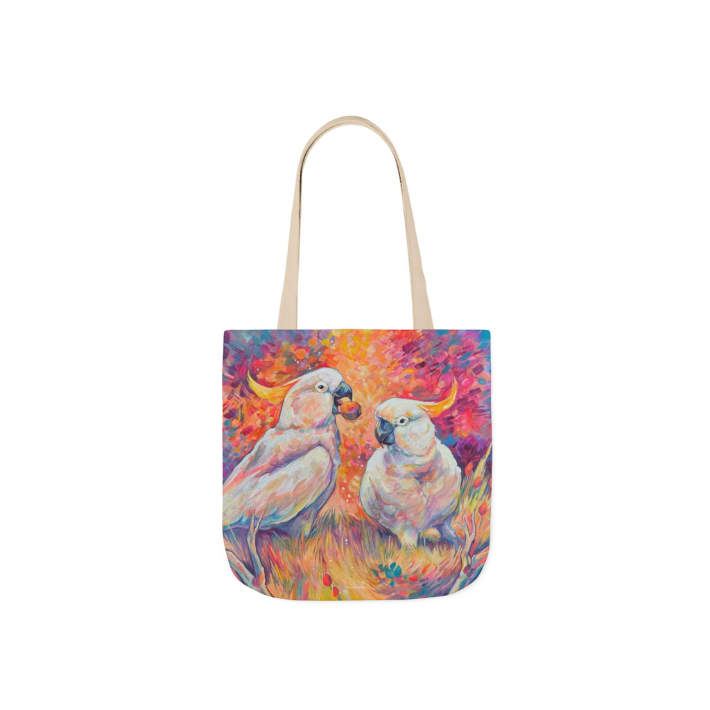 Tote Bag, 5-Color Straps - Cockatoos