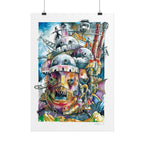 Walking Castle Poster Print