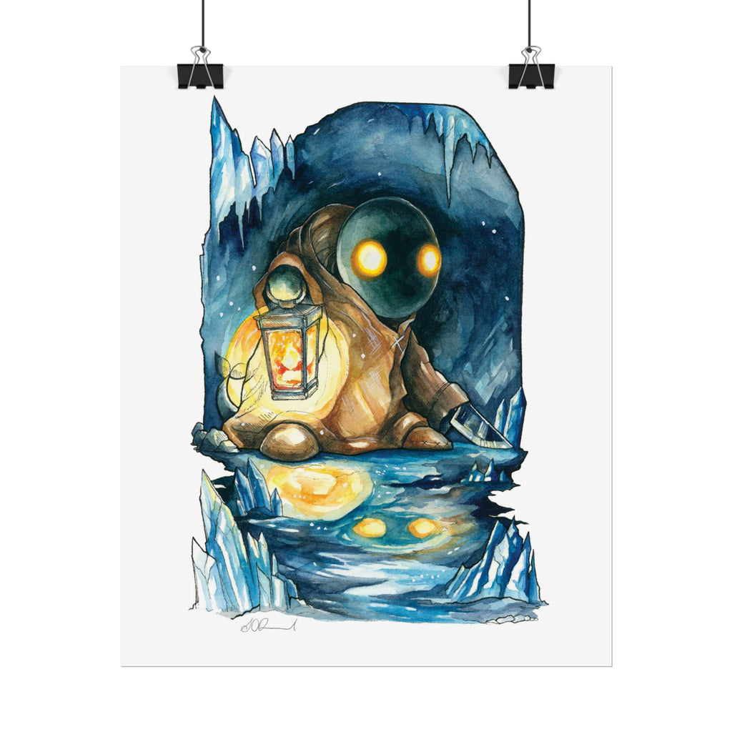 Monster in the Cave Poster Print