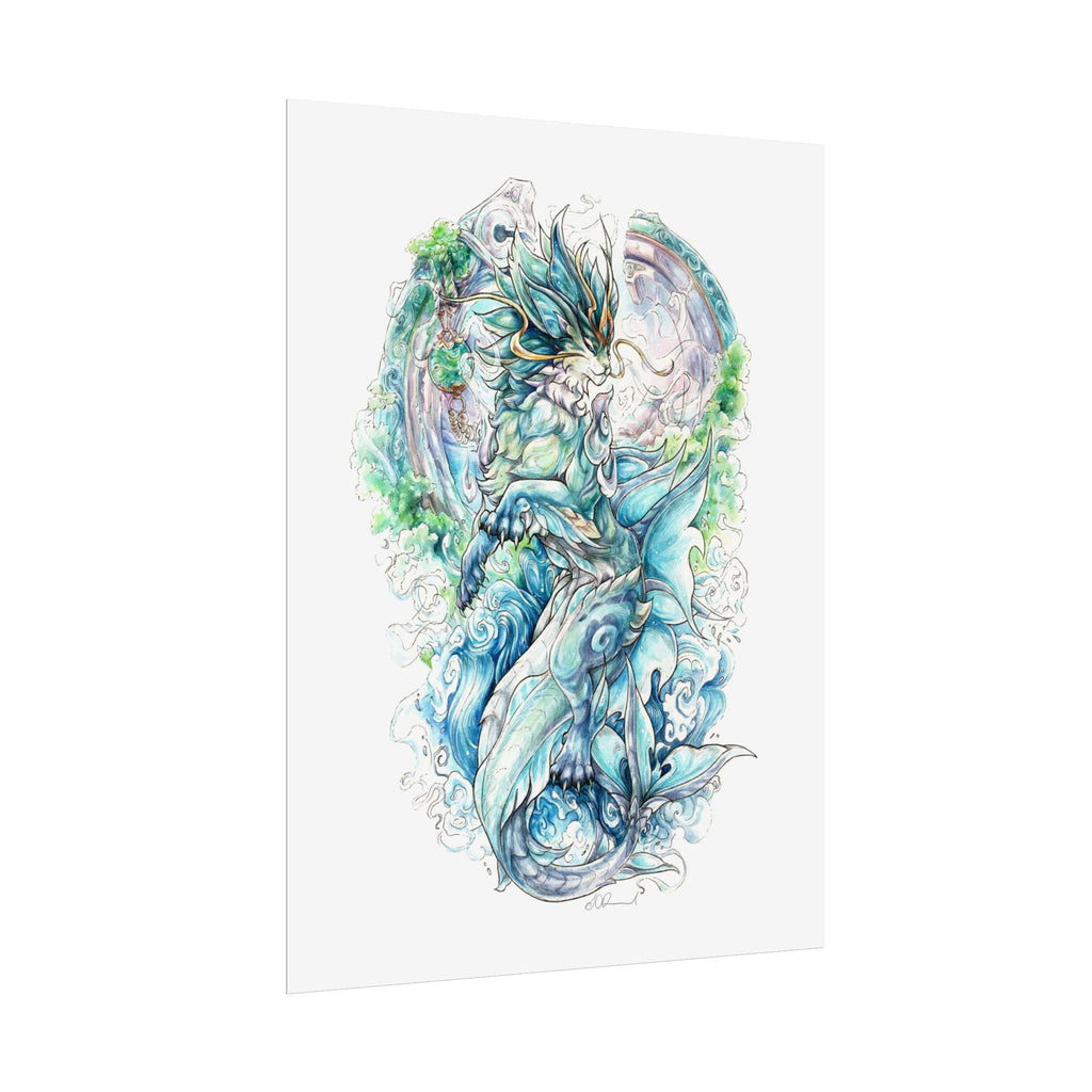 Cat Dragon Poster Print