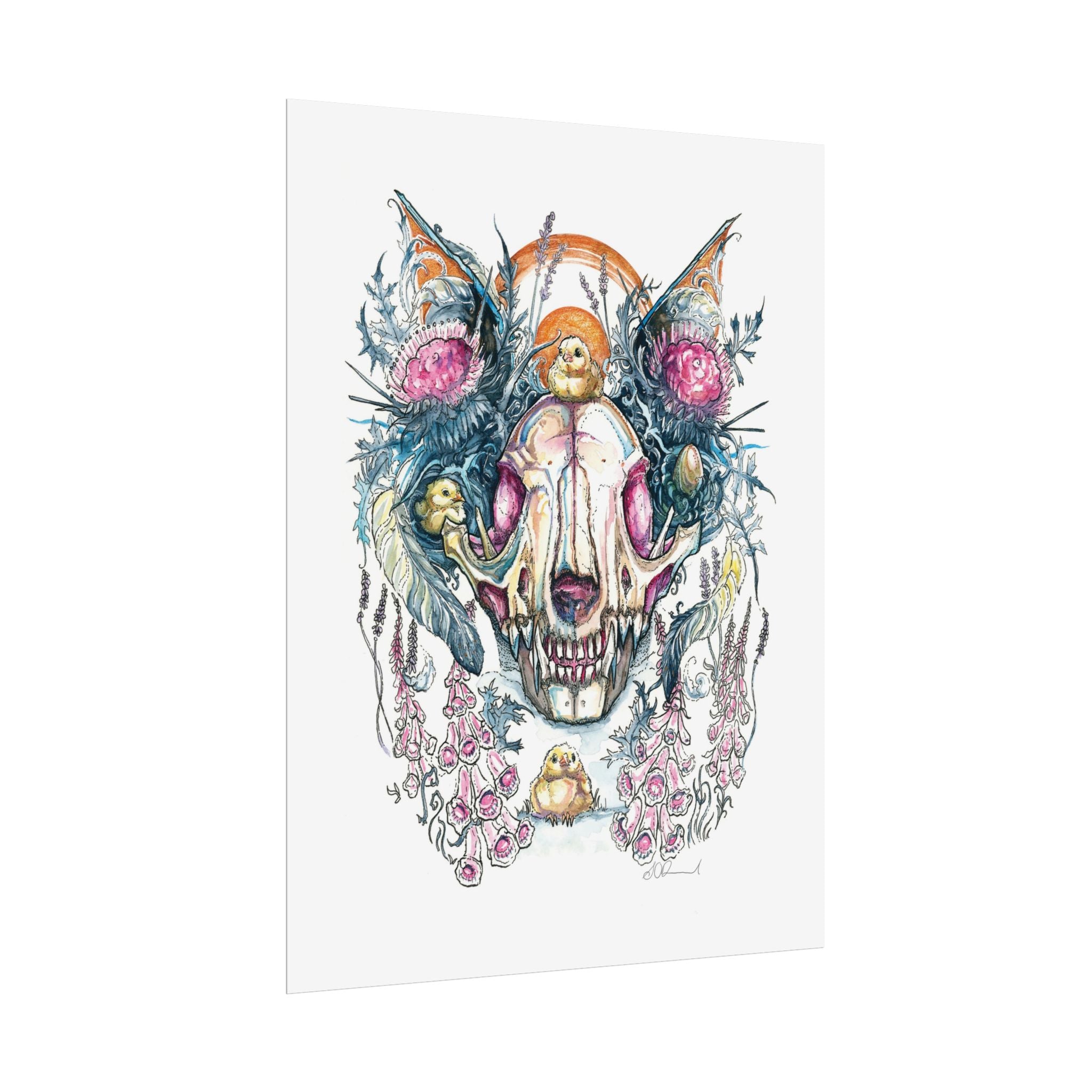 Fox Skull Poster Print