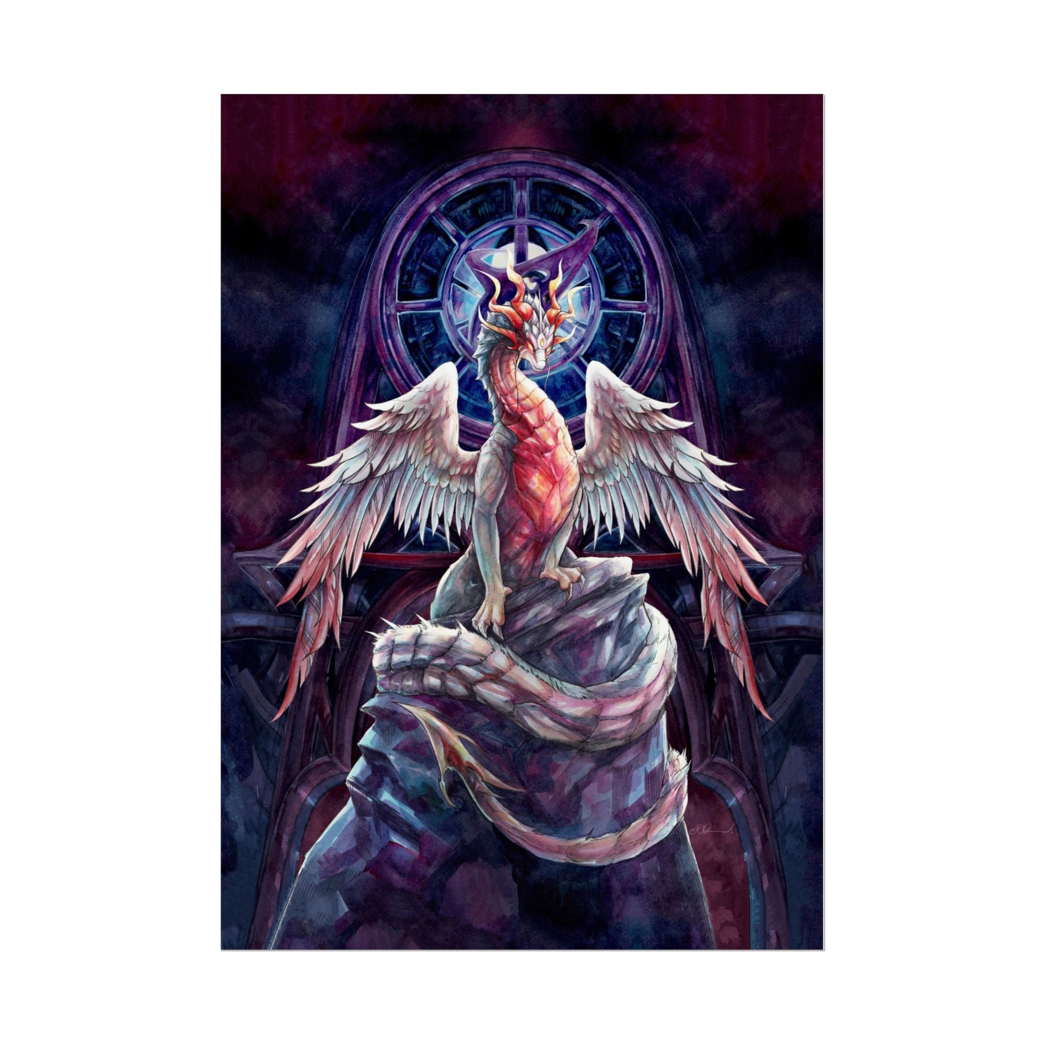 Corrupted Celestial Dragon Poster Print