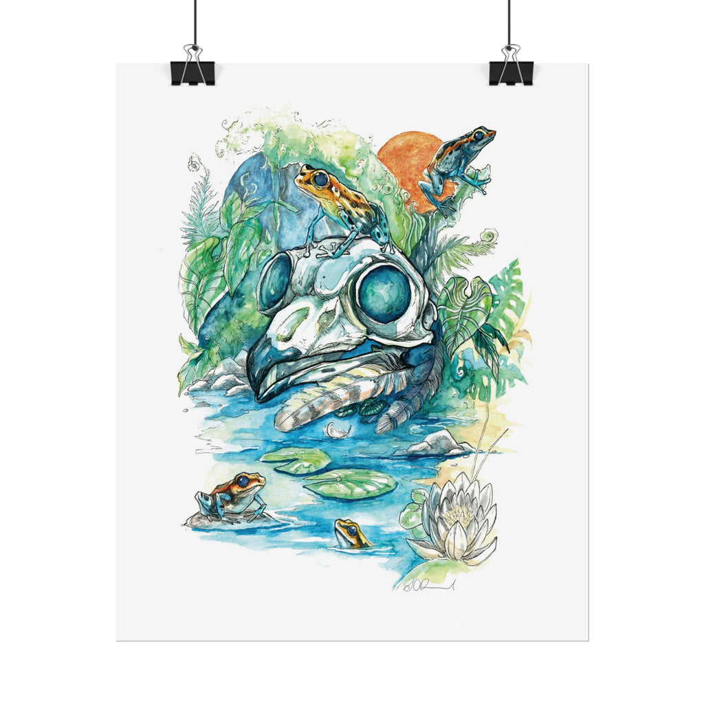 Owl Skull Poster Print