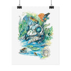 Owl Skull Poster Print