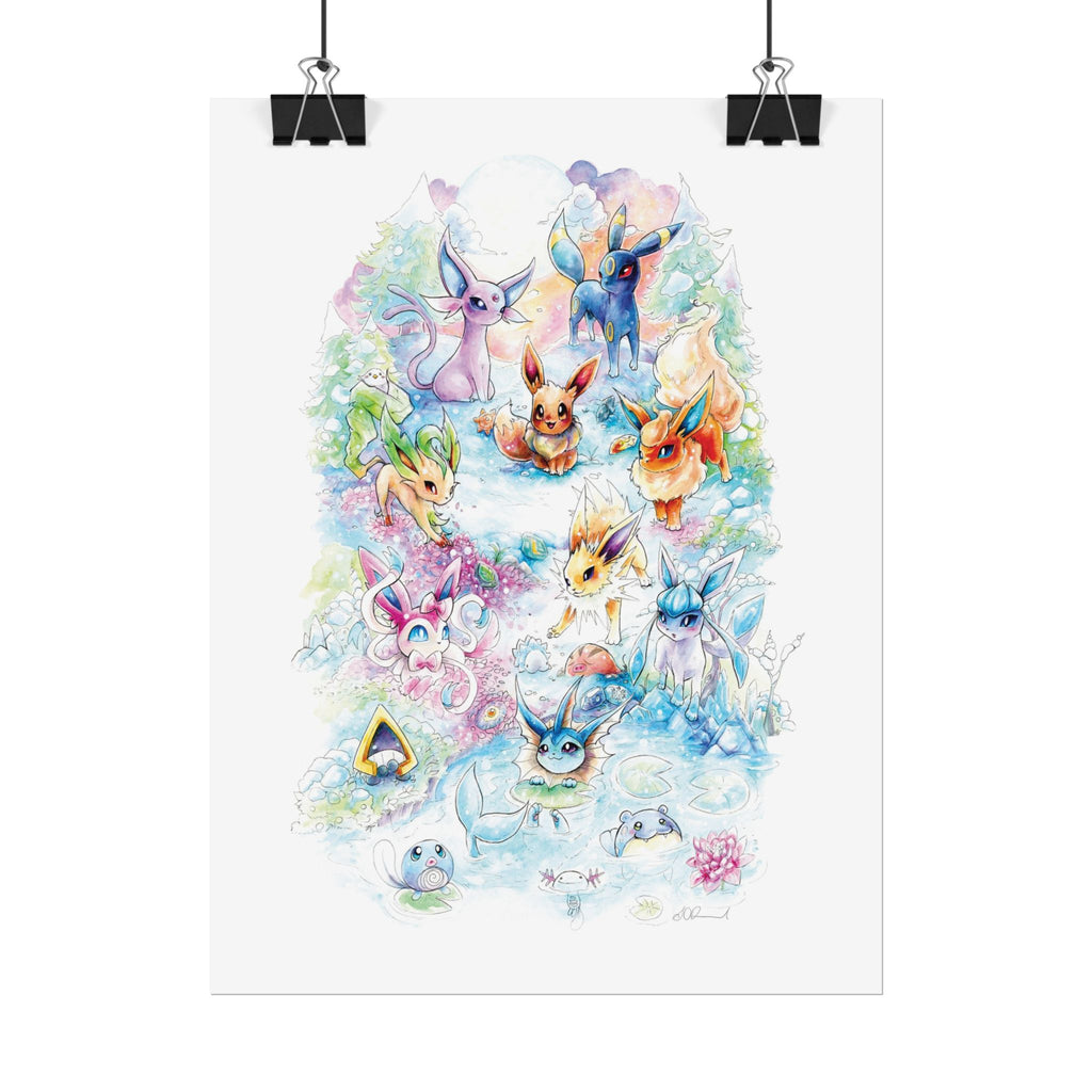 Fox Family Gathering Poster Print