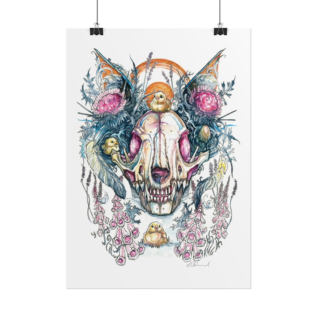 Fox Skull Poster Print