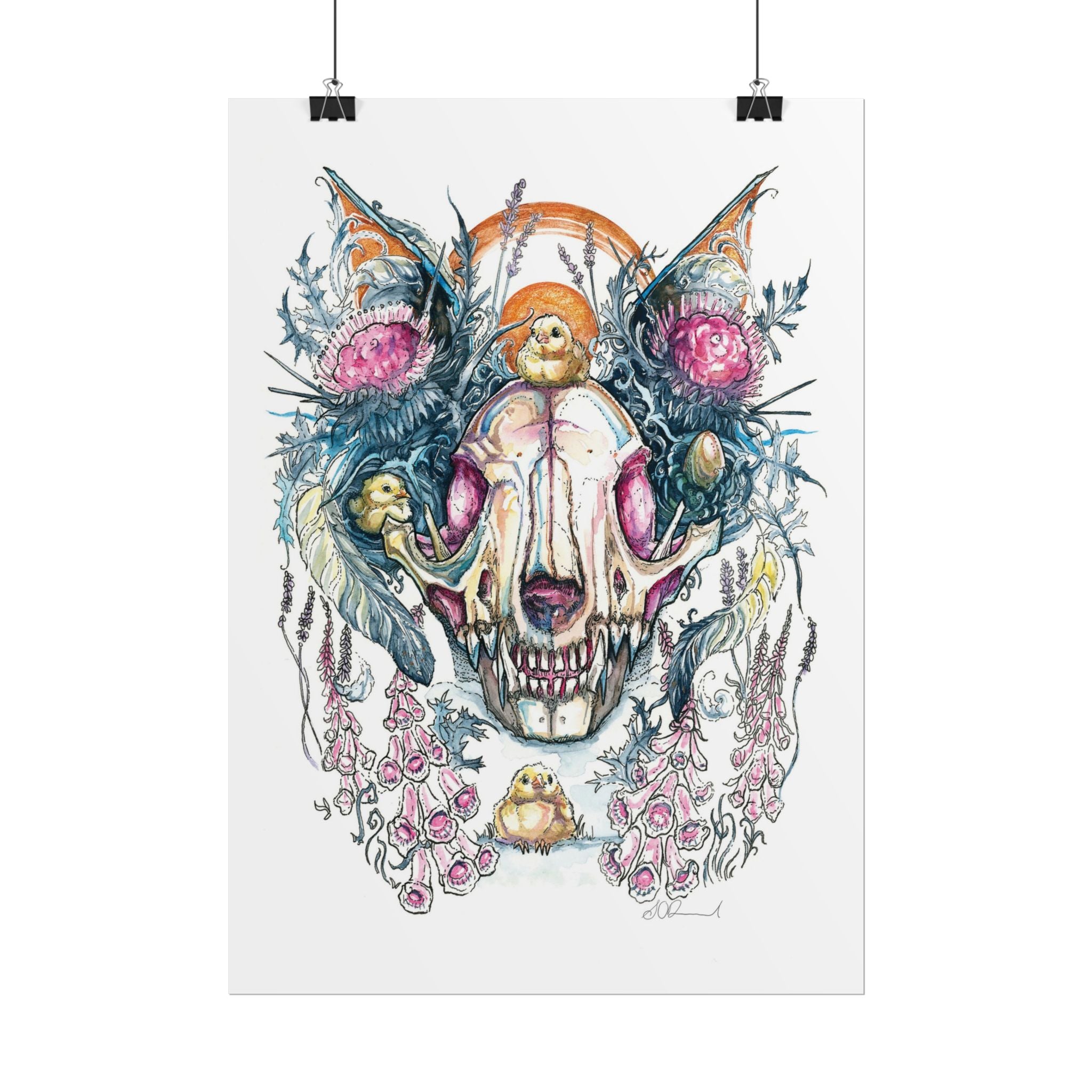 Fox Skull Poster Print