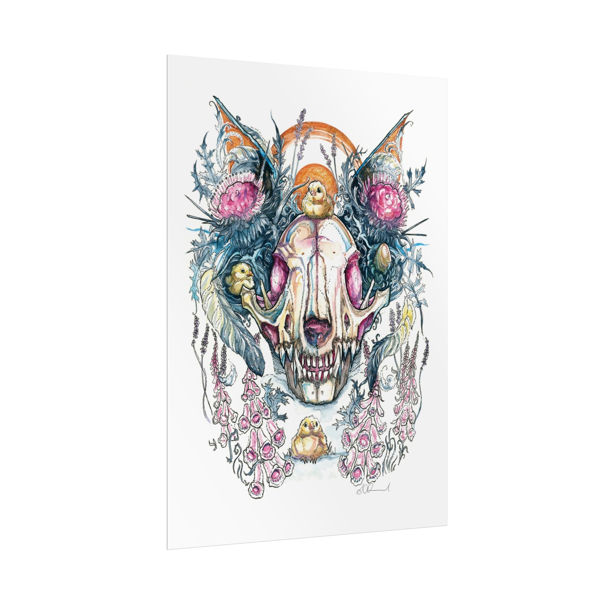Fox Skull Poster Print