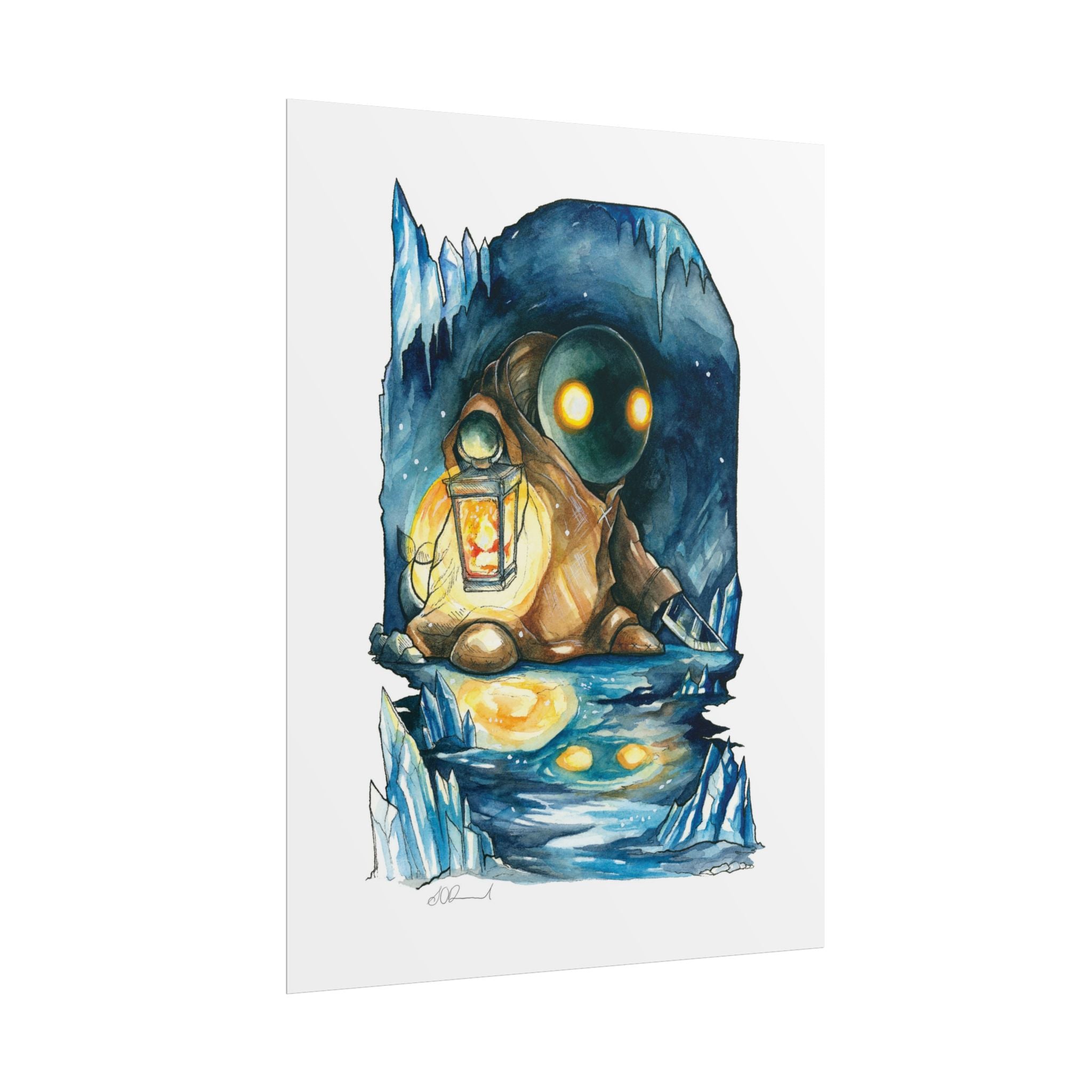 Monster in the Cave Poster Print