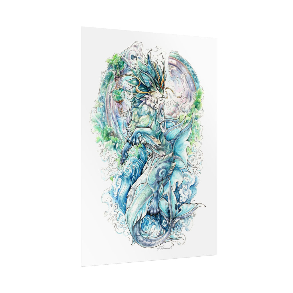 Cat Dragon Poster Print