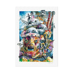 Walking Castle Poster Print