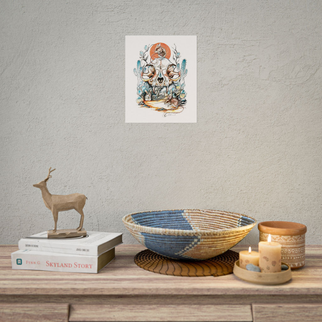 Cat Skull Poster Print