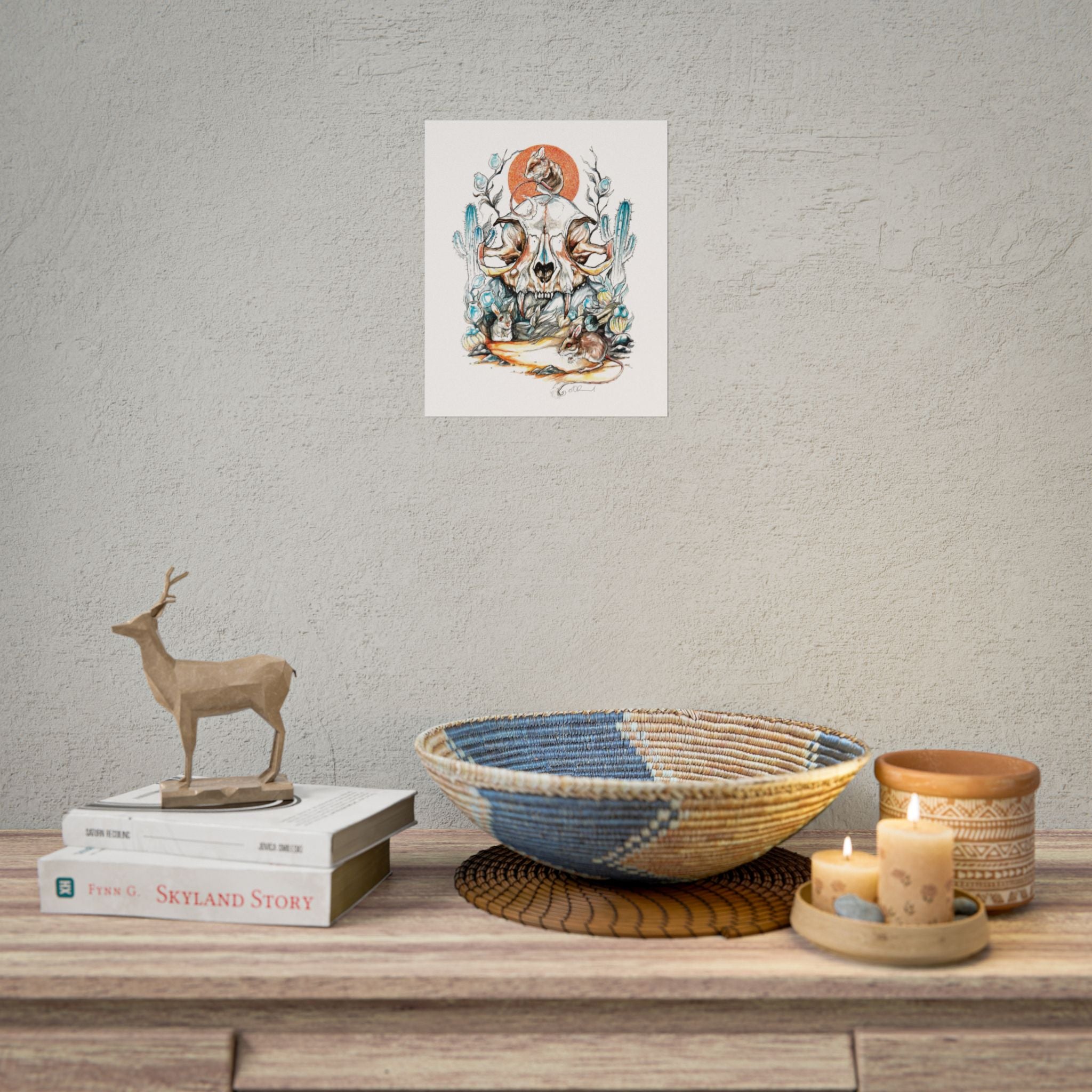 Cat Skull Poster Print