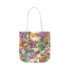 Canvas Tote Bag, 5-Color Straps - Halloween Friends