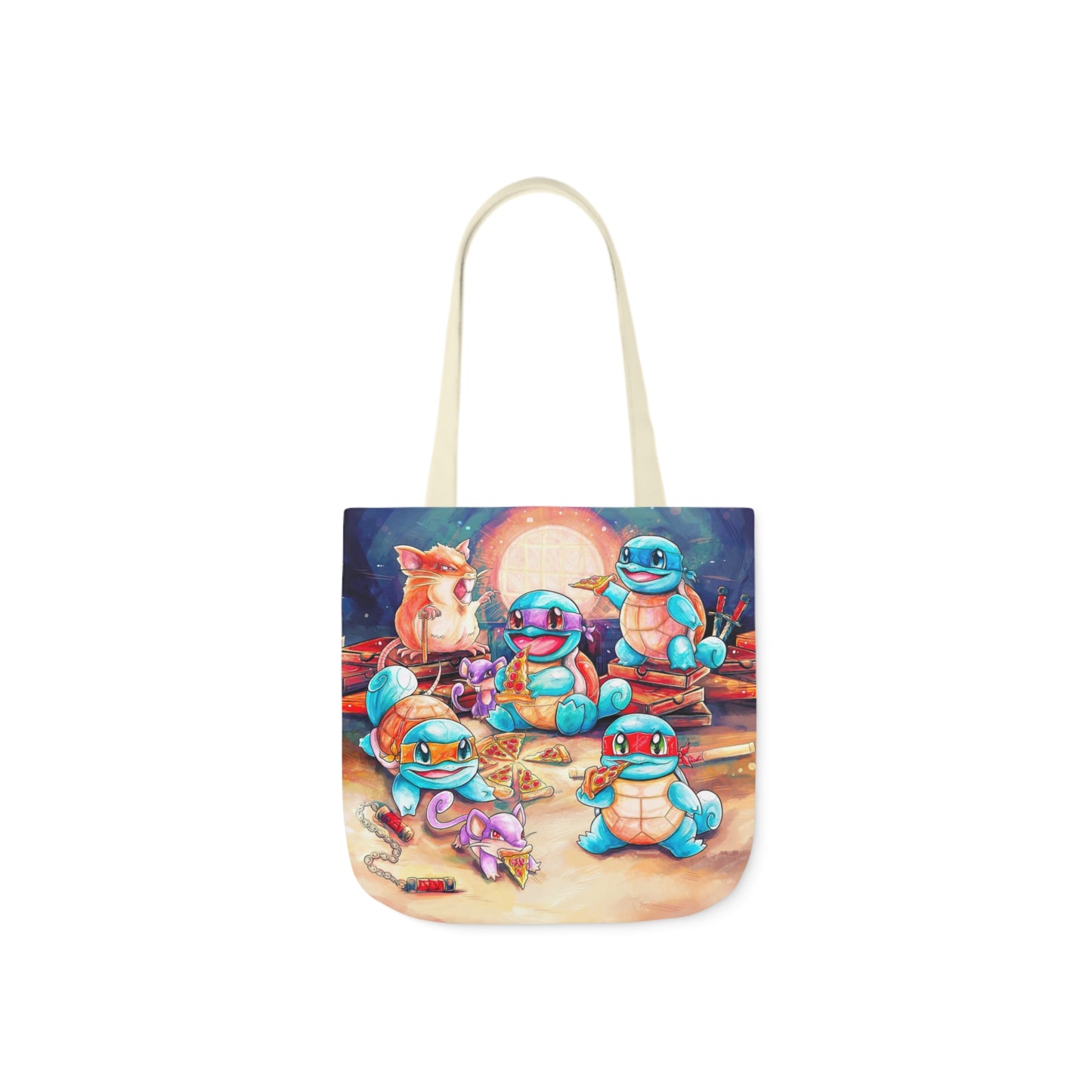 Tote Bag, 5-Color Straps - Pizza Party